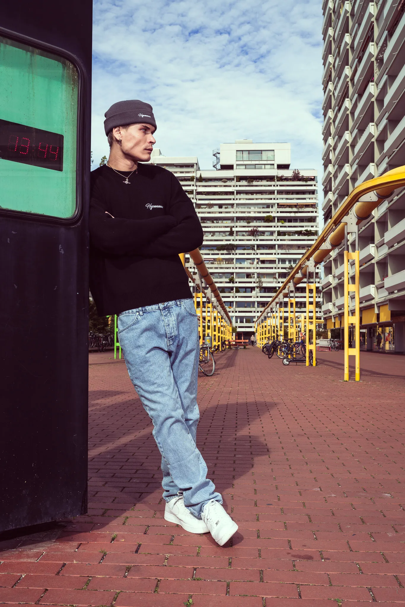 Fleecejacke im Gegenlicht